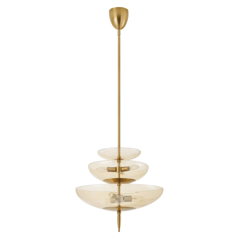 Thesis 206931A Six Light Pendant, Brushed Gold