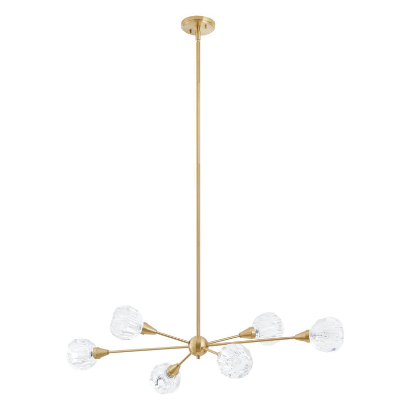 Thesis 206943A Six Light Pendant, Brushed Gold