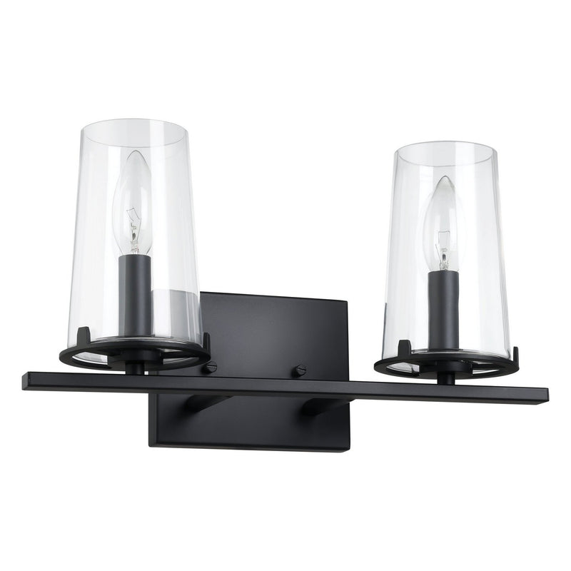 Thesis 206955A Two Light Vanity, Matte Black