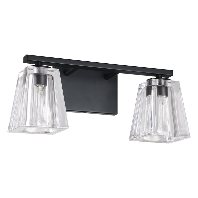 Thesis 206983A Two Light Vanity, Matte Black