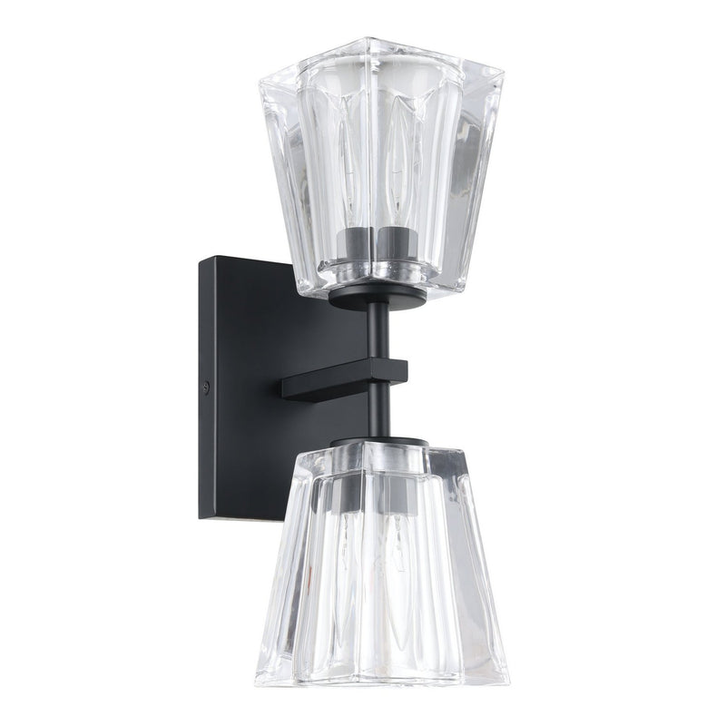 Thesis 206986A Two Light Vanity, Matte Black