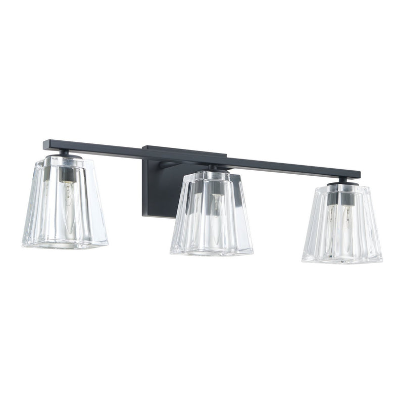 Thesis 206989A Three Light Vanity, Matte Black