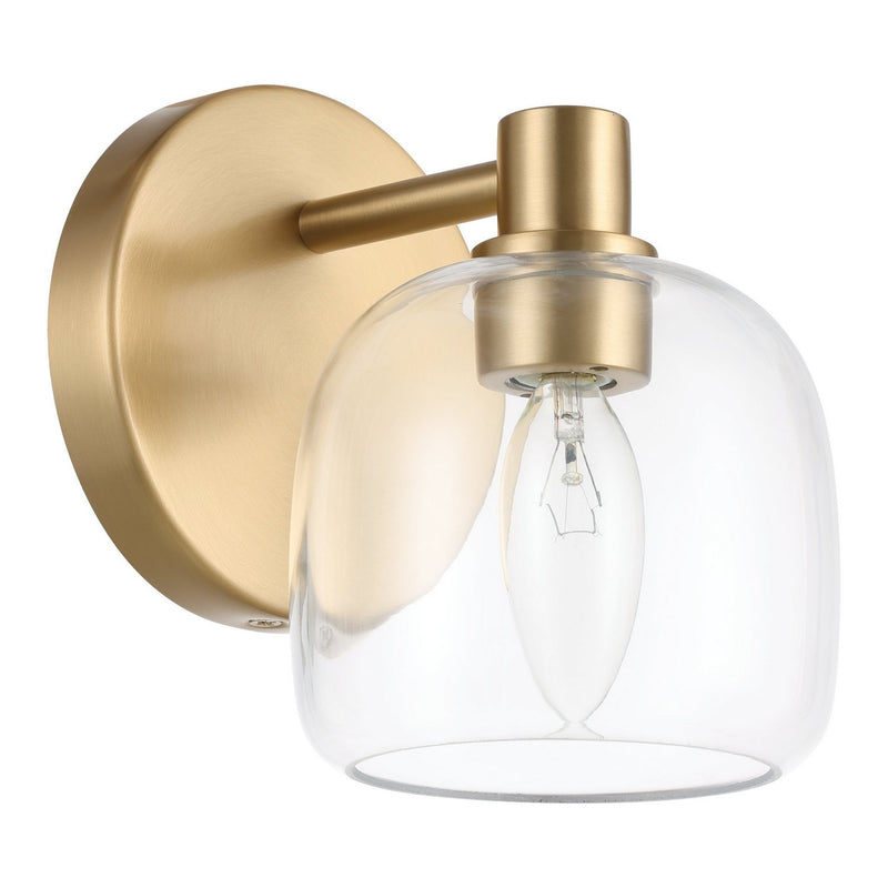 Thesis 206998A One Light Wall Sconce, Champagne Gold, Clear