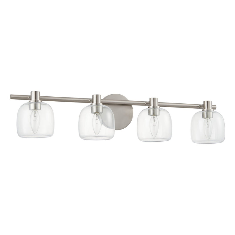 Thesis 207021A Four Light Vanity, Brushed Nickel, Clear