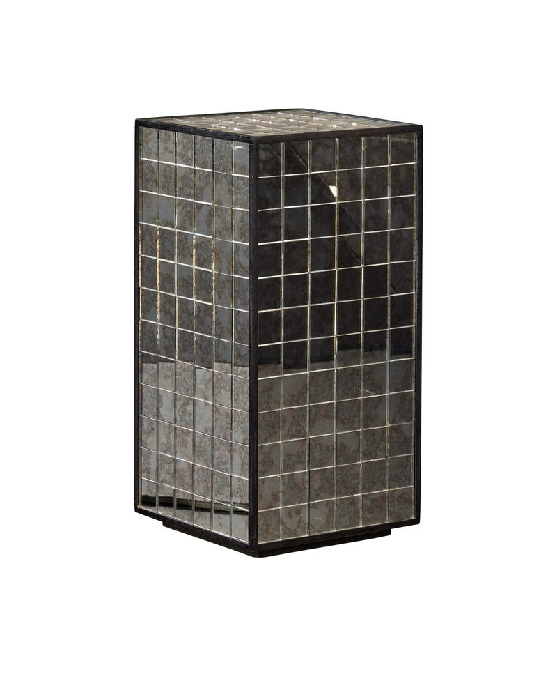 Currey and Company 3000-0329 Pedestal, Ebony / Antique Mirror