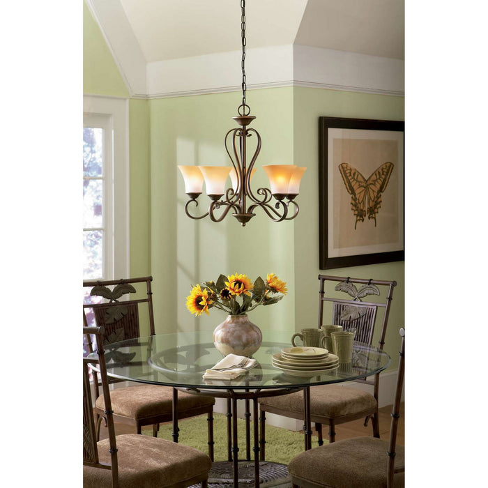 Quoizel DH5005PN Five Light Chandelier, Palladian Bronze