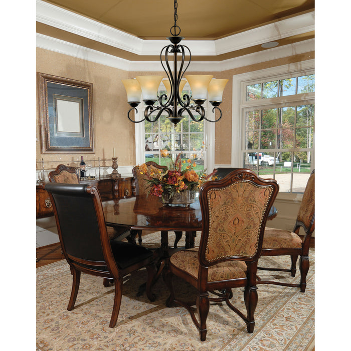 Quoizel DH5005PN Five Light Chandelier, Palladian Bronze