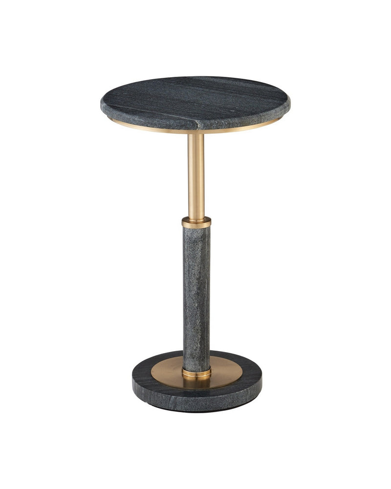 Currey and Company 4000-0241 Accent Table, Natural / Polished Brass
