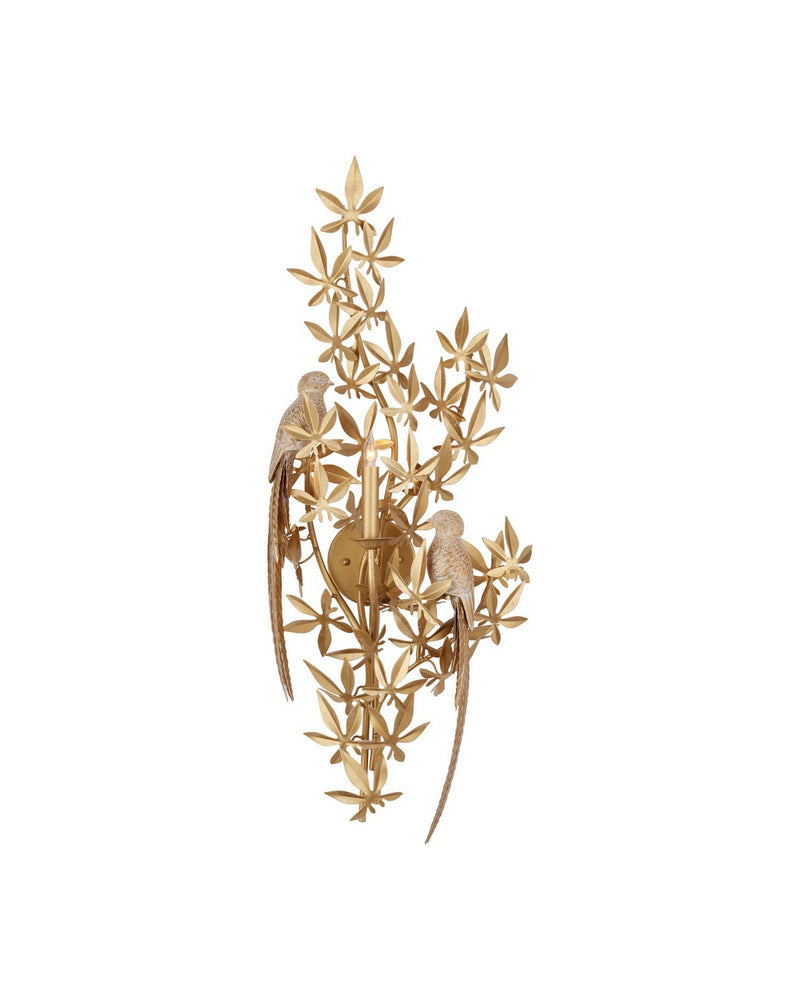 Currey and Company 5000-0281 One Light Wall Sconce, Swedish Gold
