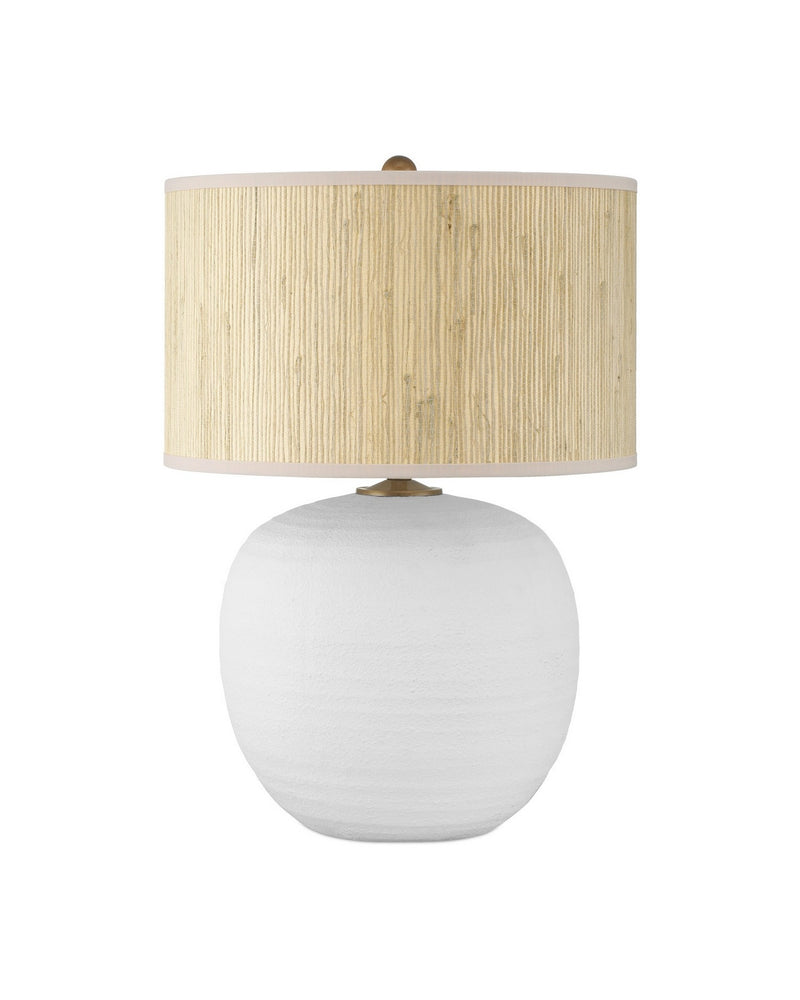 Currey and Company 6000-1008 One Light Table Lamp, Textured White