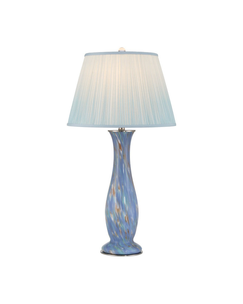 Currey and Company 6000-1012 One Light Table Lamp, Blue / Pale Brown