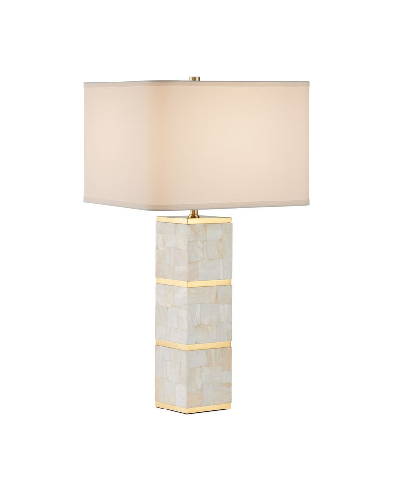 Currey and Company 6000-1033 One Light Table Lamp, Natural / Brass