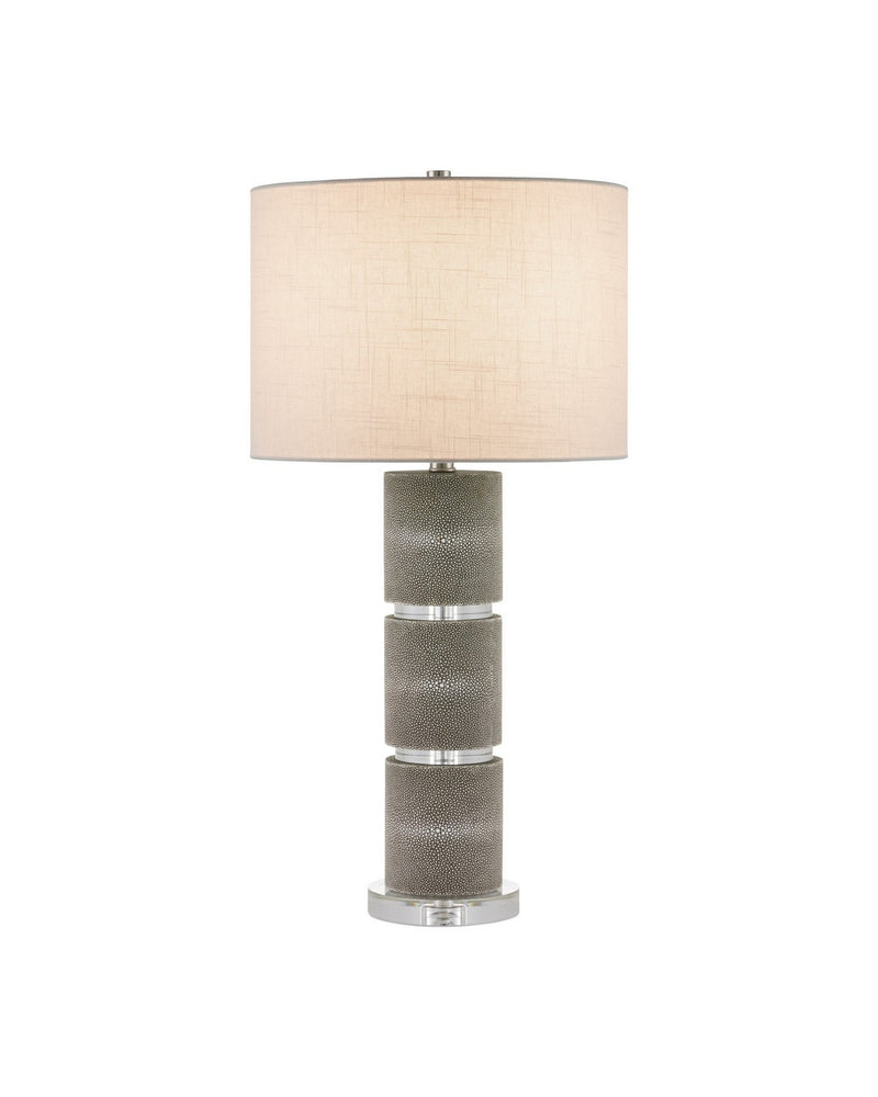 Currey and Company 6000-1034 One Light Table Lamp, Gray / Clear