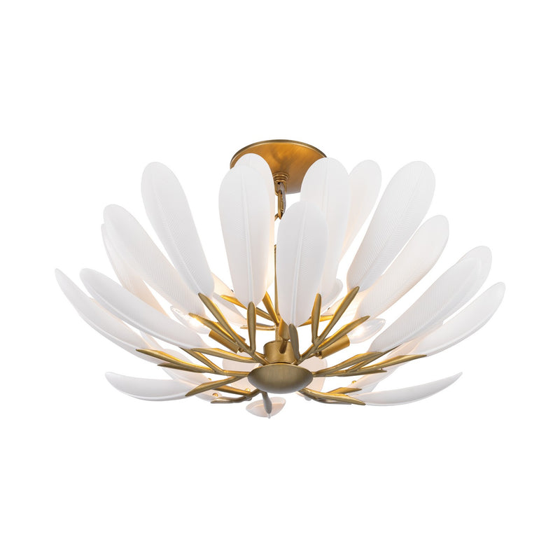 Metropolitan N3424-870 Four Light Semi-Flush Mount, Painted Legacy Brass