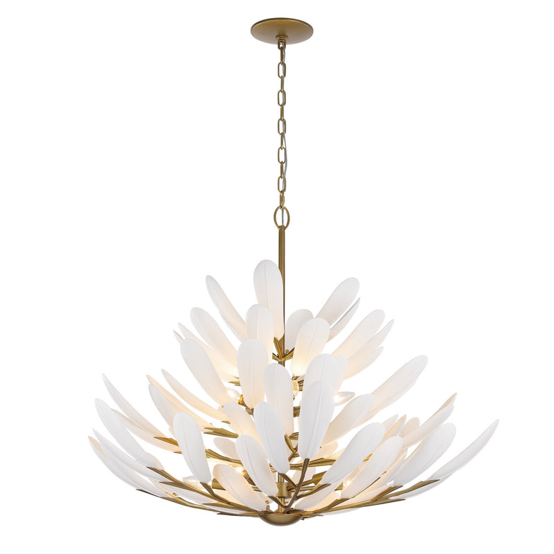 Metropolitan N3428-870 Ten Light Chandelier, Painted Legacy Brass