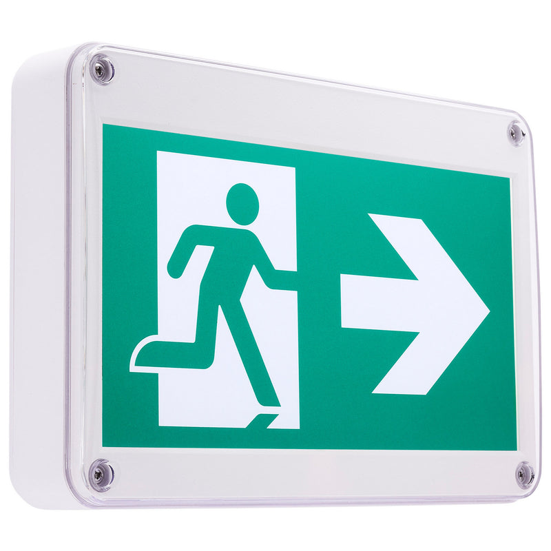 Satco 67-560 LED Exit Sign, White