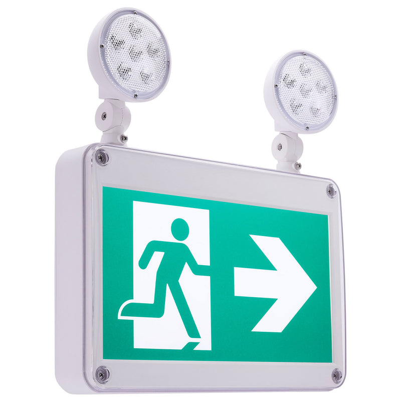 Satco 67-571 LED Exit Sign, White
