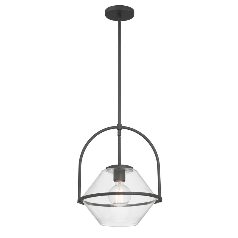 Minka-Lavery 11895-899 One Light Pendant, Dark Matte Black