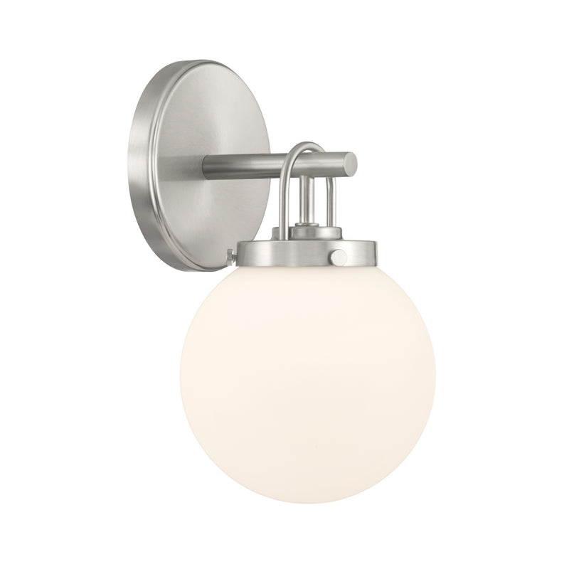 Minka-Lavery 12011-84 One Light Bath Sconce, Brushed Nickel