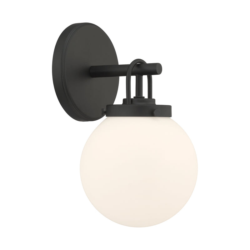 Minka-Lavery 12011-899 One Light Bath Sconce, Dark Matte Black