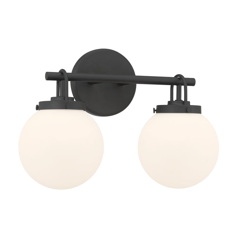 Minka-Lavery 12012-899 Two Light Vanity, Dark Matte Black