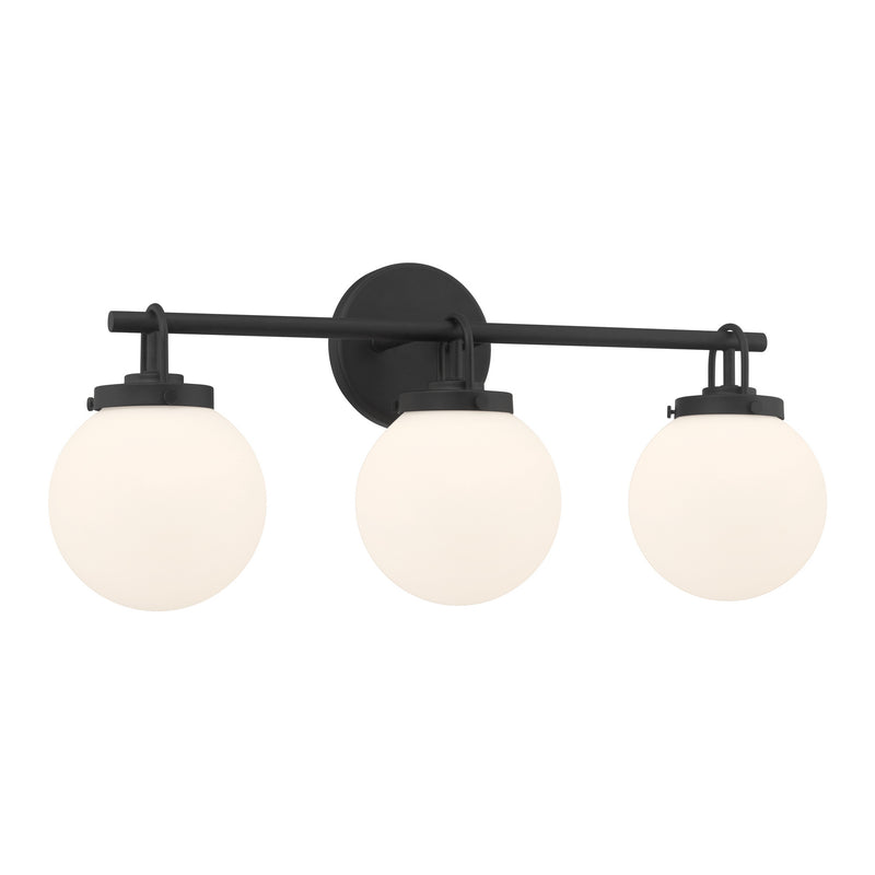 Minka-Lavery 12013-899 Three Light Vanity, Dark Matte Black