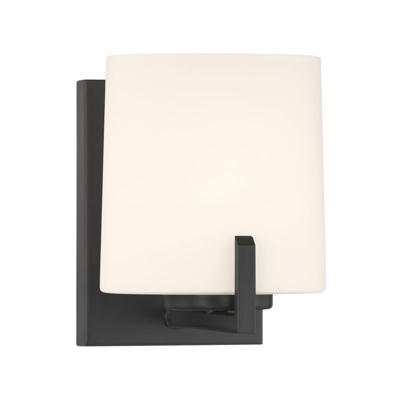 Minka-Lavery 12431-899 One Light Bath Sconce, Dark Matte Black