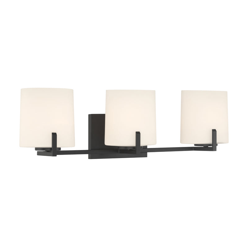 Minka-Lavery 12433-899 Three Light Vanity, Dark Matte Black