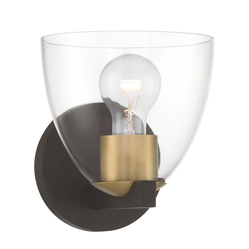 Minka-Lavery 12481-796 One Light Bath Sconce, Dark Bronze