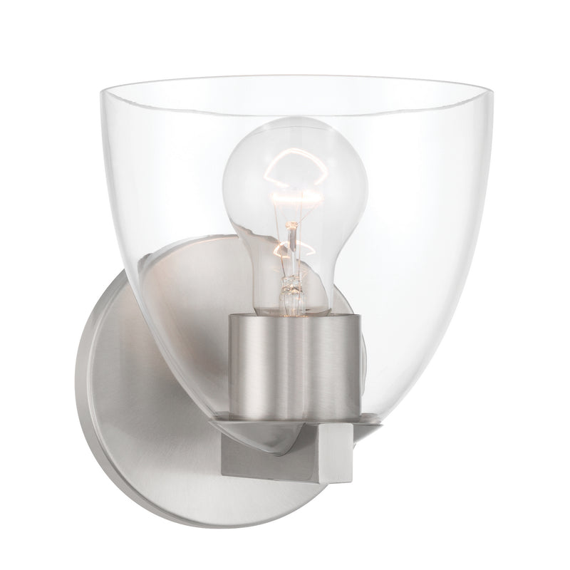 Minka-Lavery 12481-84 One Light Bath Sconce, Brushed Nickel