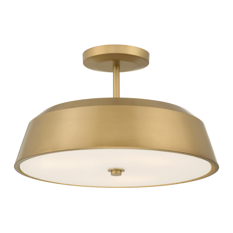 Minka-Lavery 12625-732 Three Light Semi-Flush Mount, Legacy Brass