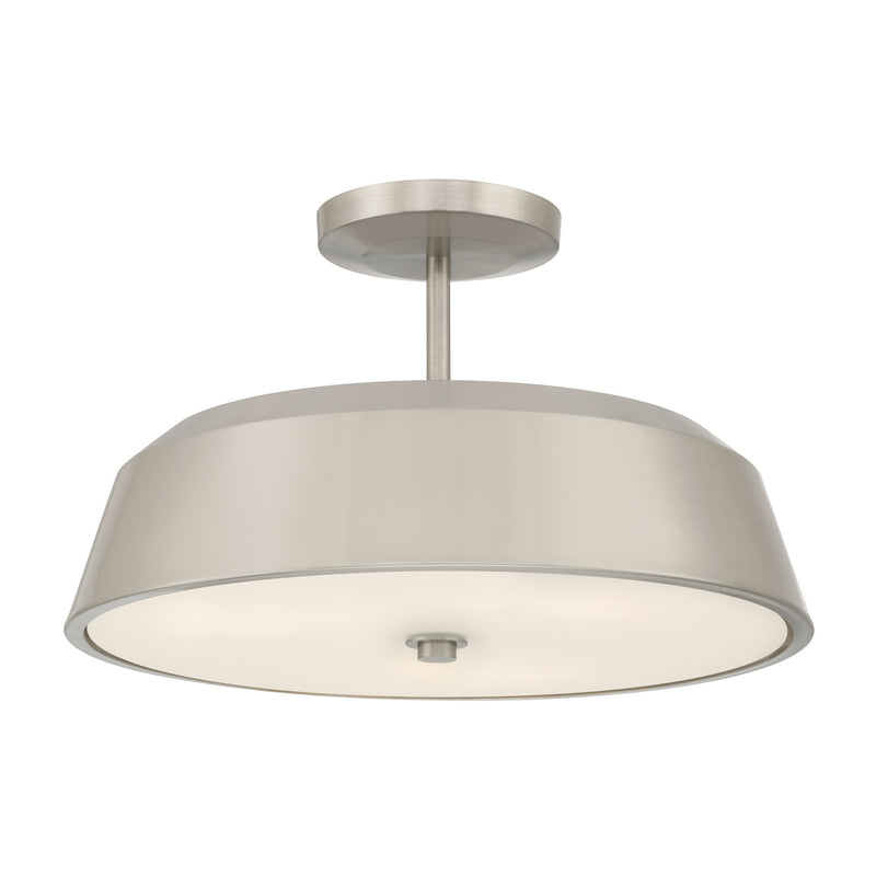 Minka-Lavery 12625-84 Three Light Semi-Flush Mount, Brushed Nickel