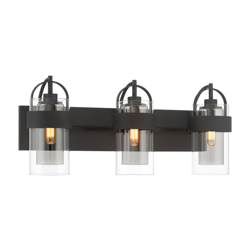 Minka-Lavery 1913-899 Three Light Vanity, Dark Matte Black