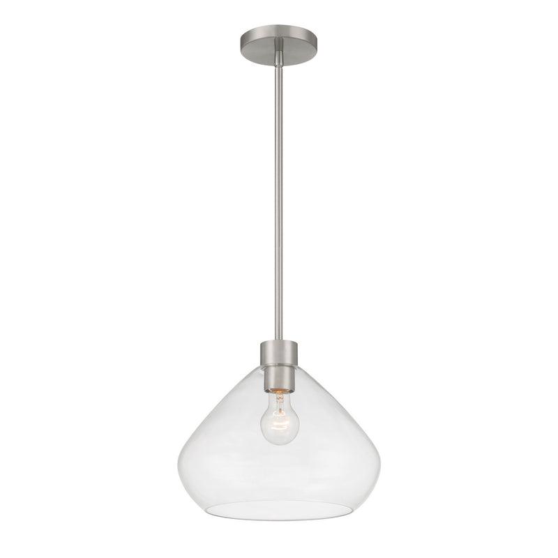 Minka-Lavery 19414-84 One Light Pendant, Brushed Nickel