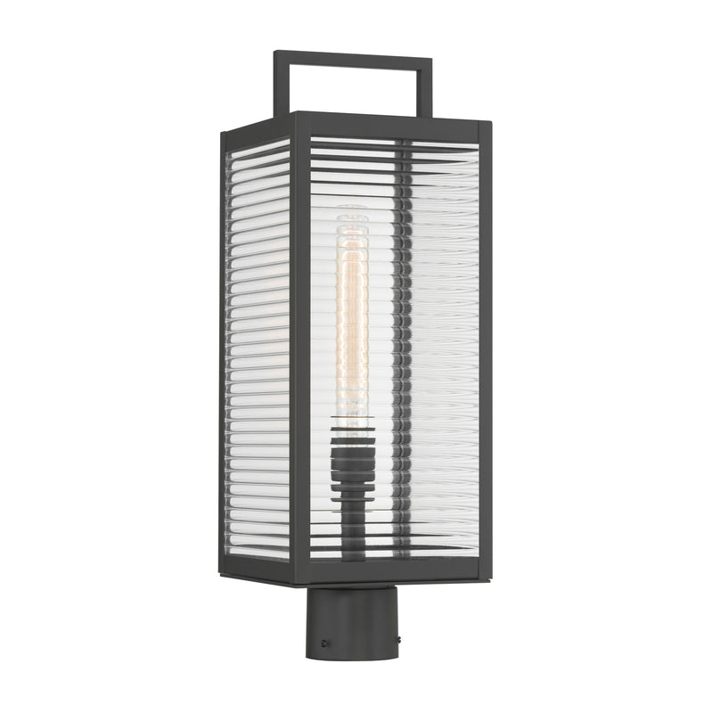 Minka-Lavery 78206-899 One Light Outdoor Post Mount, Dark Matte Black