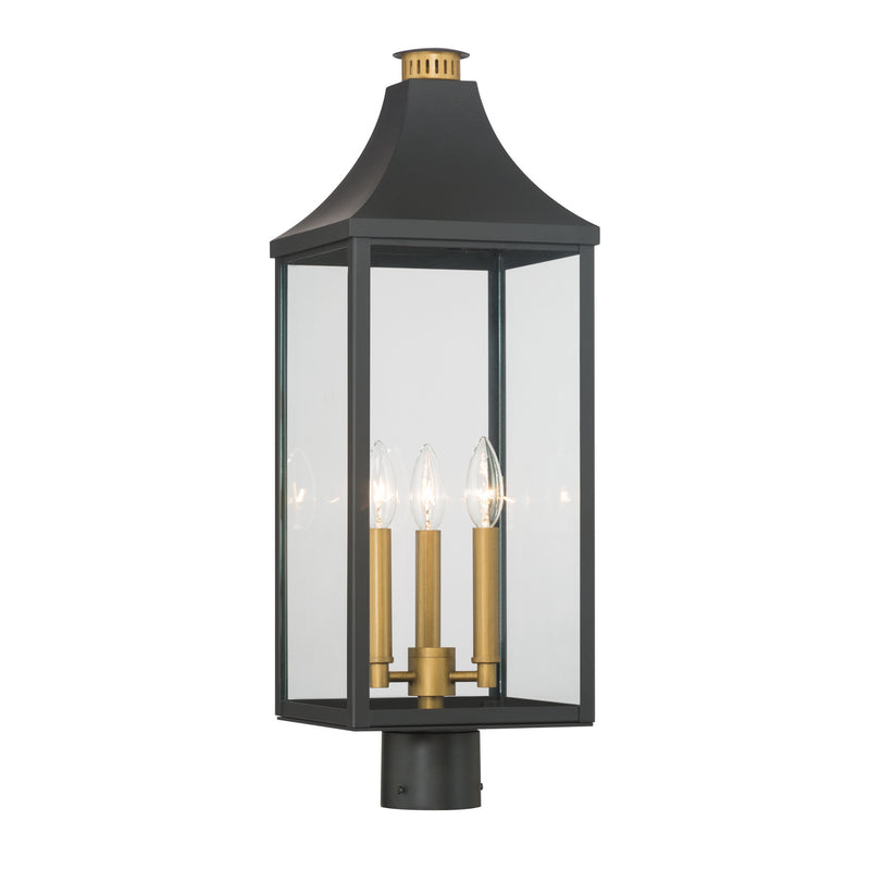 Minka-Lavery 78306-734 Three Light Outdoor Post Lantern, Dark Matte Black