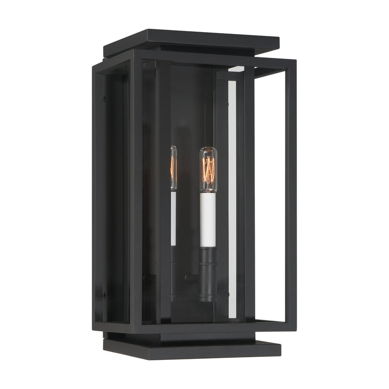 Minka-Lavery 78603-899 Two Light Outdoor Wall Sconce, Dark Matte Black