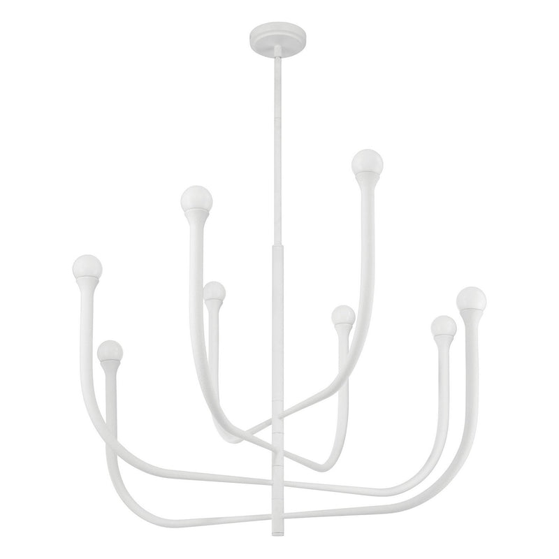 Thesis 207253A Eight Light Chandelier, Plaster White