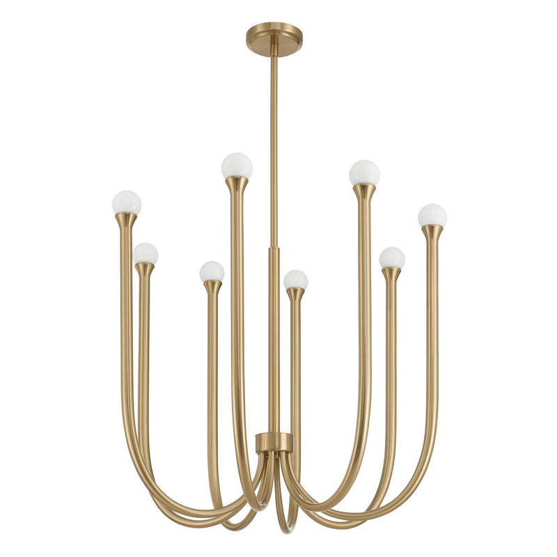 Thesis 207258A Eight Light Chandelier, Brass
