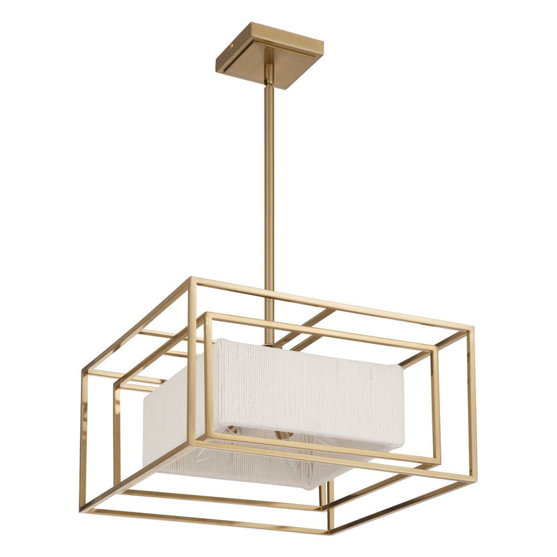 Thesis 207272A Four Light Convertible Pendant, Brass