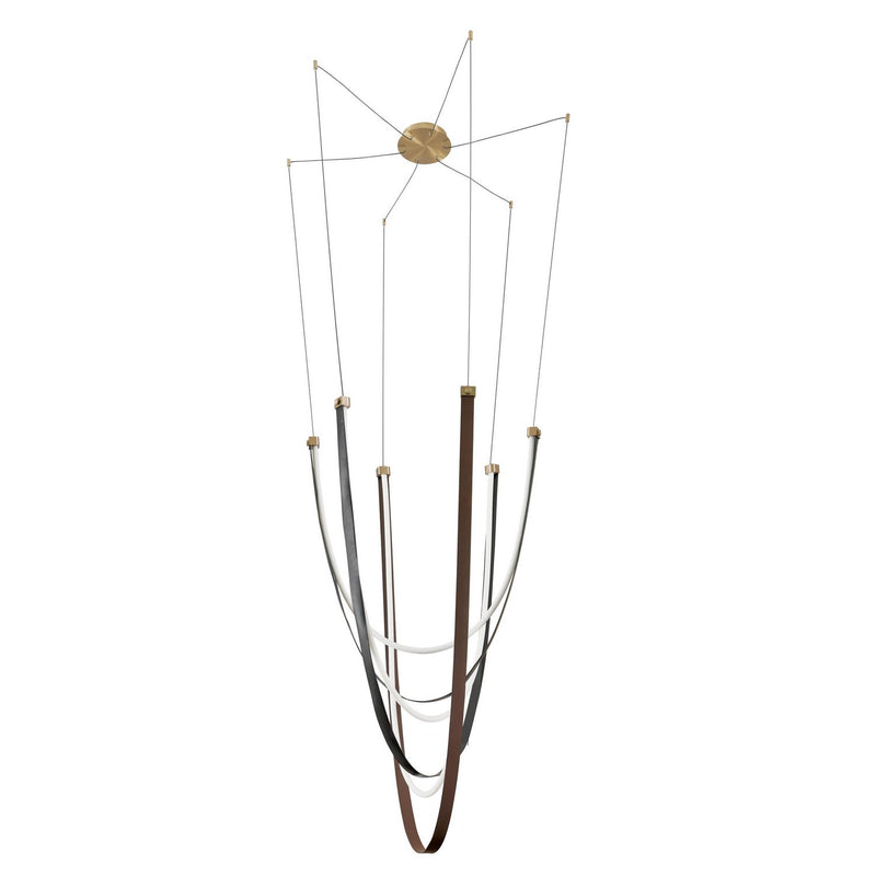Thesis 207276A LED Chandelier, Champagne Gold, Black, Brown