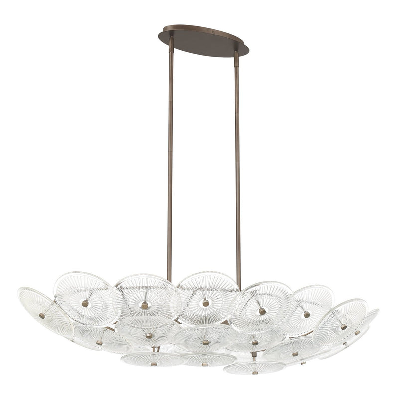 Thesis 207309A Eight Light Chandelier, Forged Bronze