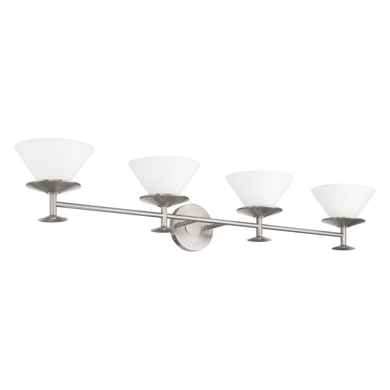 Thesis 207331A Four Light Vanity, Brushed Nickel, Polished Nickel