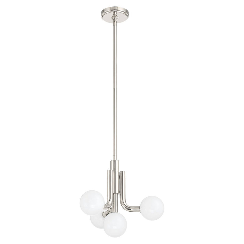 Thesis 207352A Four Light Convertible Pendant, Polished Nickel