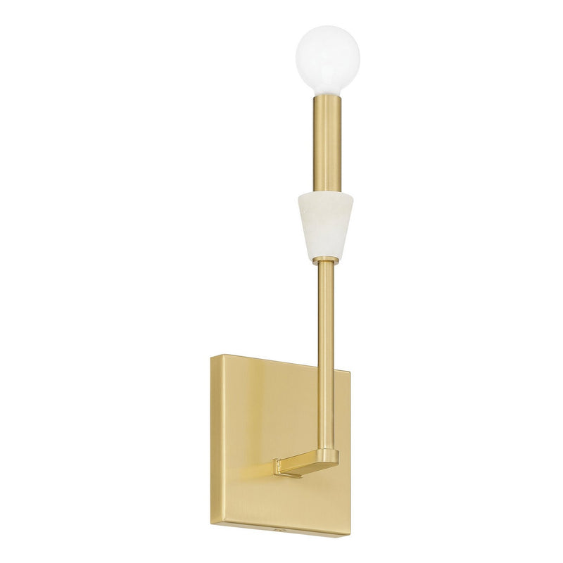 Thesis 207362A One Light Wall Sconce, Brushed Gold, White