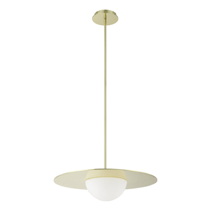 Thesis 207409A LED Convertible Pendant, Polished Brass