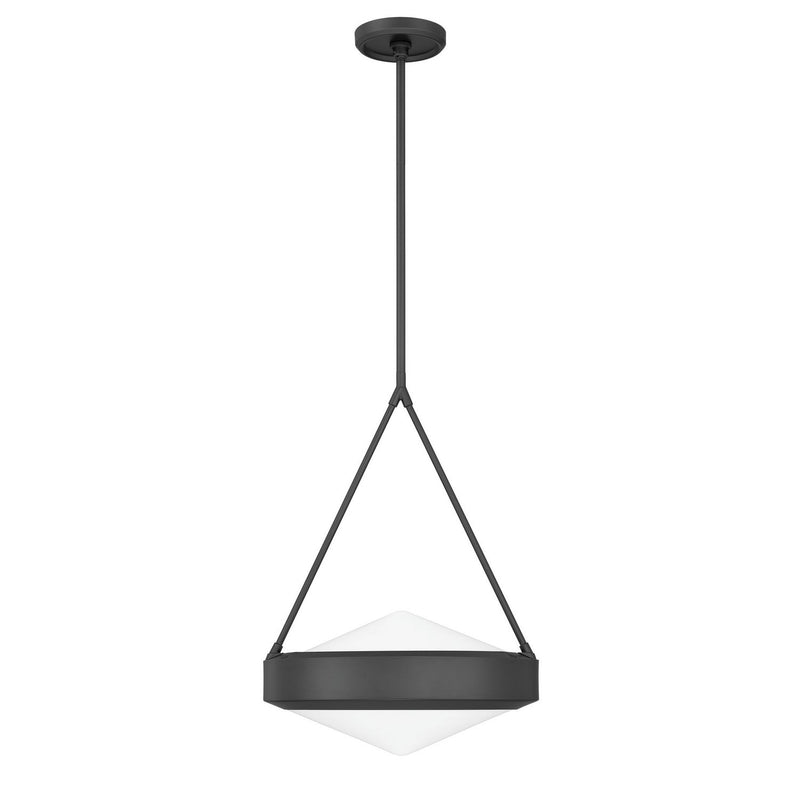 Thesis 207422A Three Light Pendant, Matte Black, Opal