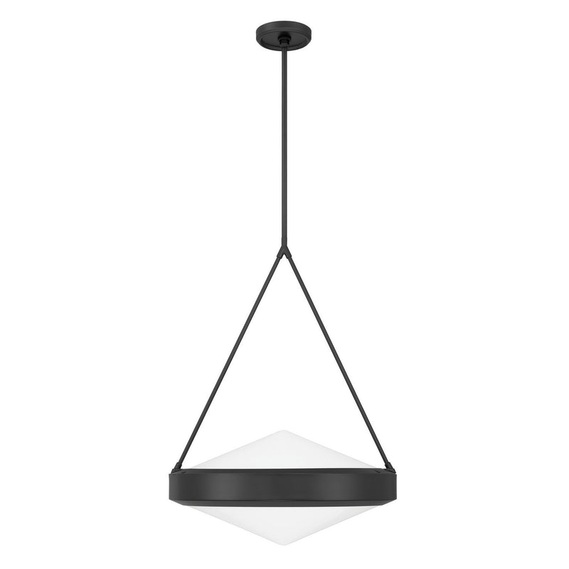 Thesis 207423A Four Light Pendant, Matte Black, Opal
