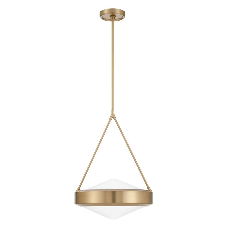 Thesis 207424A Three Light Pendant, Champagne Gold, Opal