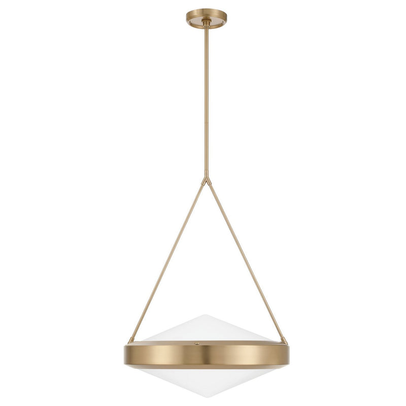 Thesis 207425A Four Light Pendant, Champagne Gold, Opal